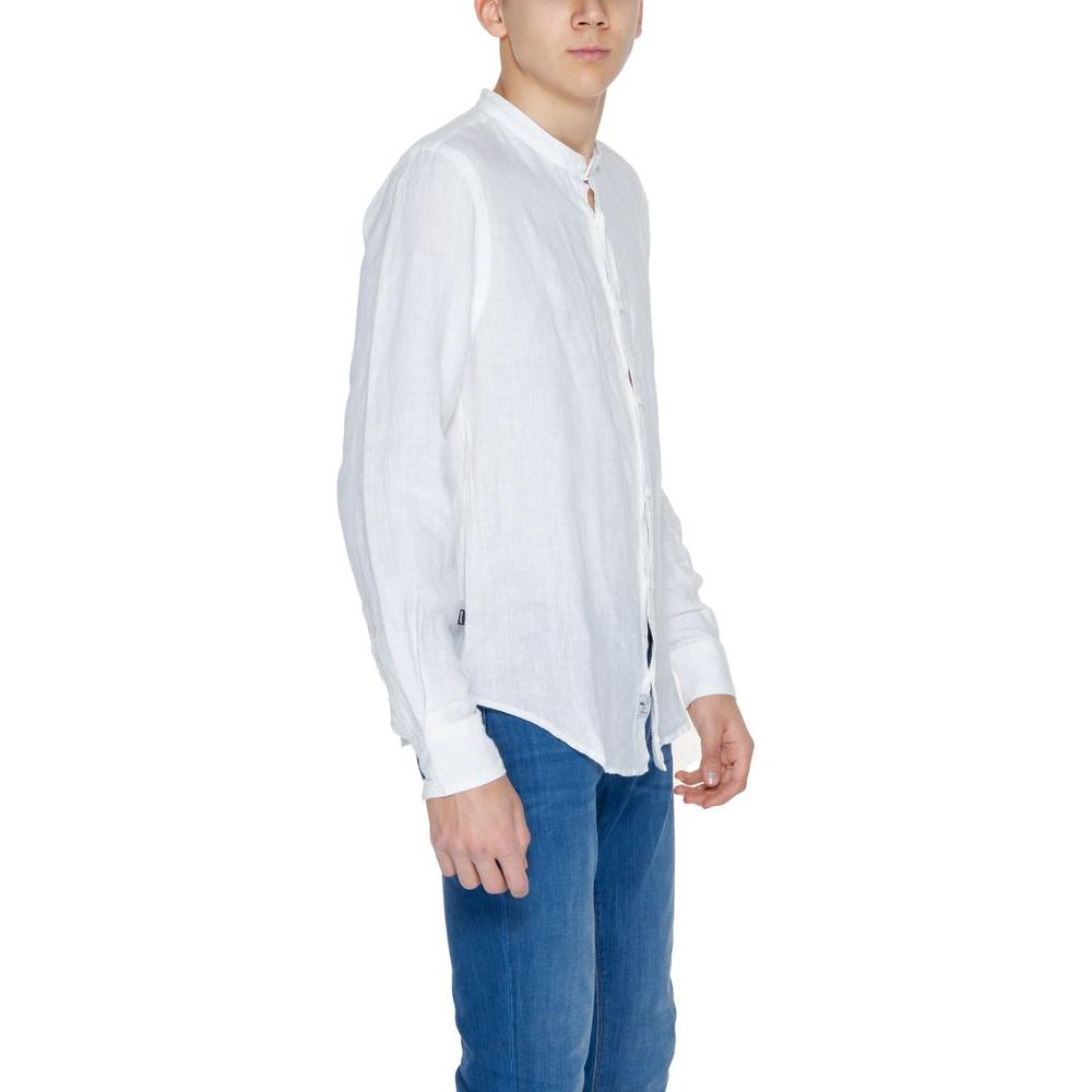 Blauer White Linen Shirt Blauer Light Gray