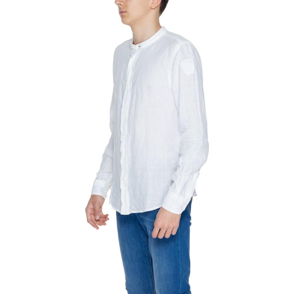 Blauer White Linen Shirt Blauer Light Gray