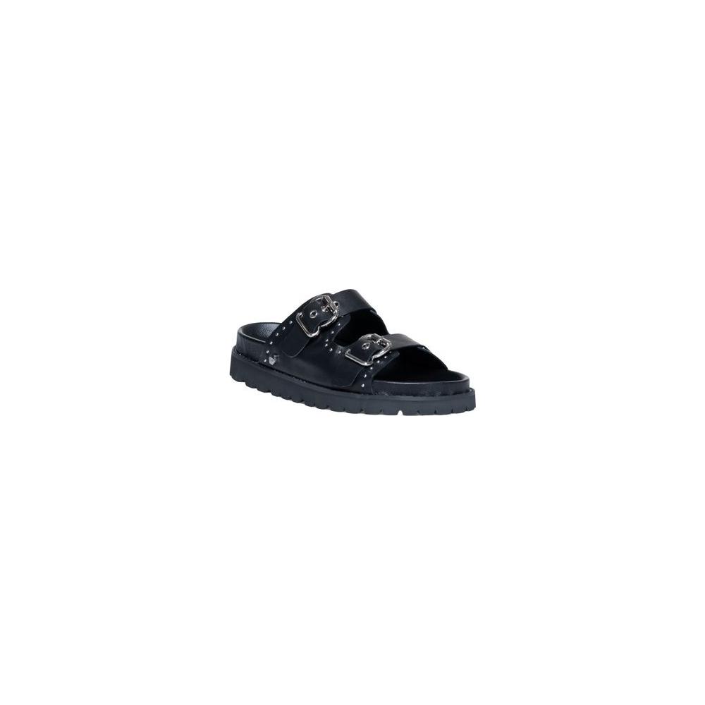 Cult Black Leather Sandal Cult Dark Slate Gray