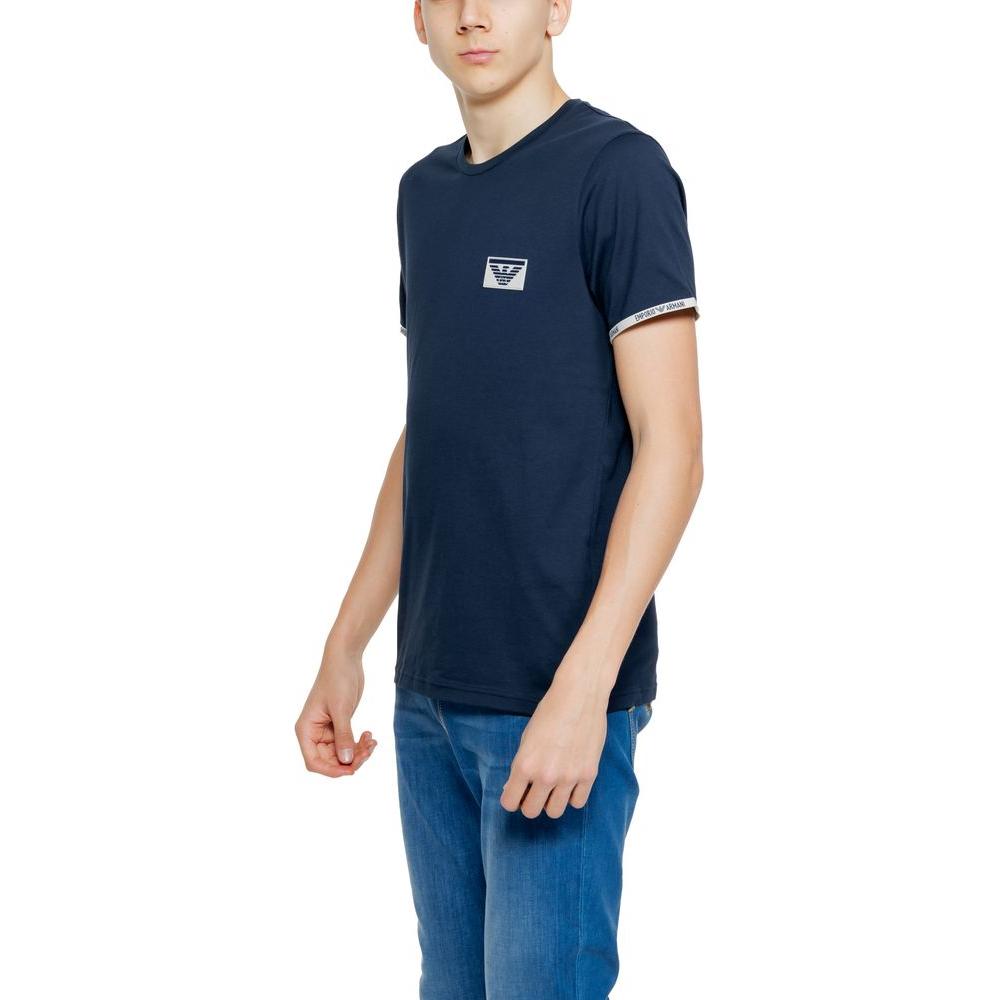 Emporio Armani Underwear Blue Cotton T-Shirt Emporio Armani Underwear Tan