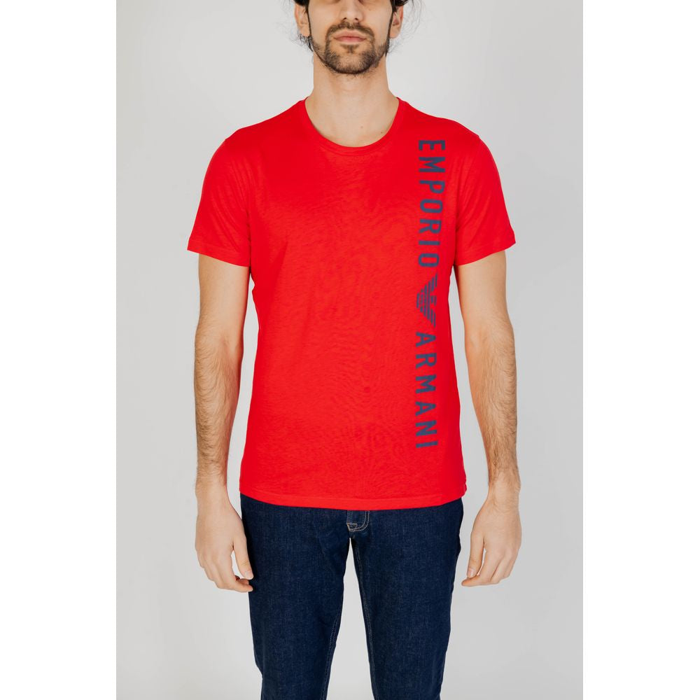 Emporio Armani Underwear Red Cotton T-Shirt Emporio Armani Underwear Light Gray