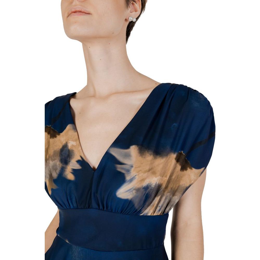 Rinascimento Blue Polyester Dress Rinascimento Tan