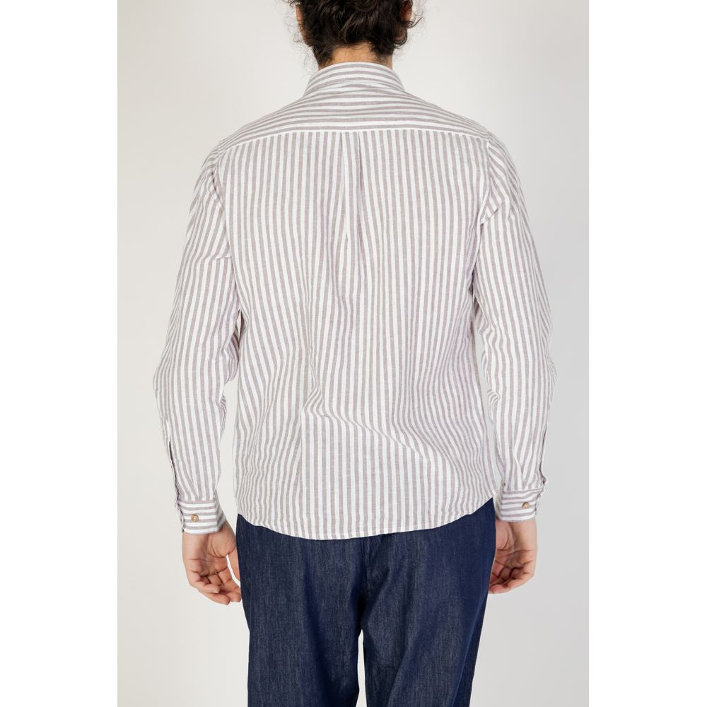 Hamaki-Ho Brown Linen Shirt Hamaki-Ho Light Gray