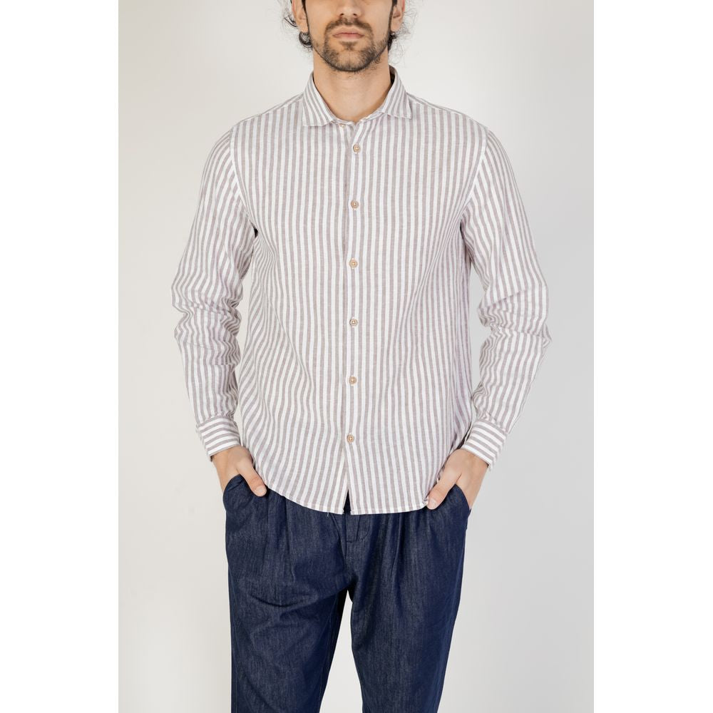 Hamaki-Ho Brown Linen Shirt Hamaki-Ho Light Gray