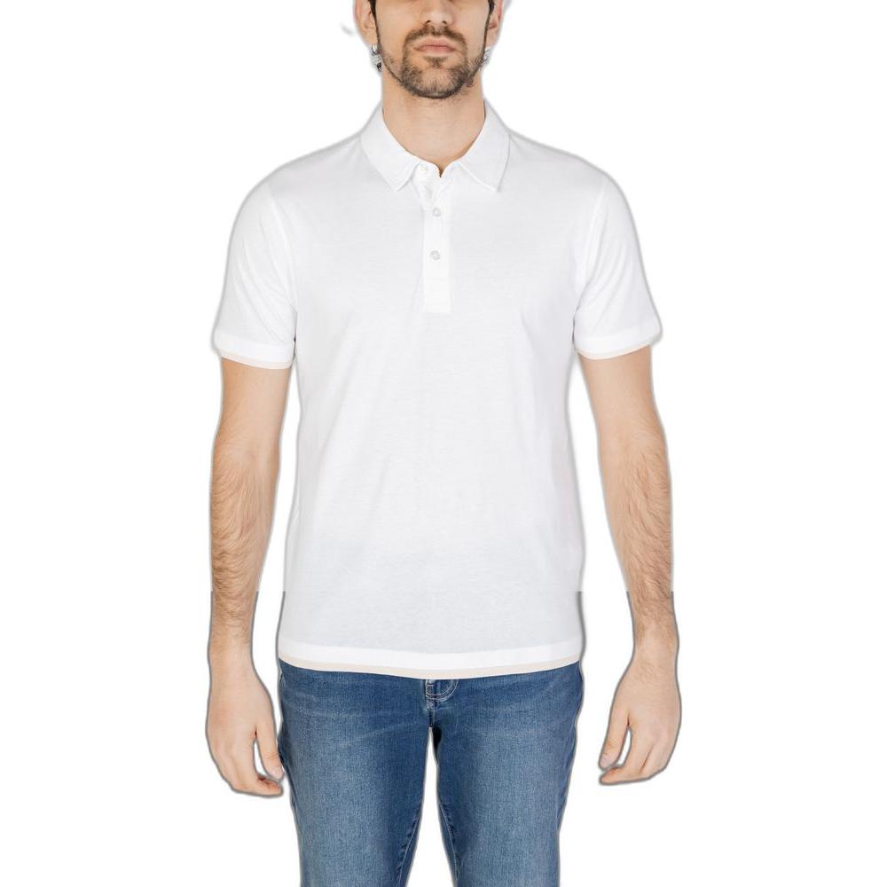 Hamaki-Ho White Cotton Polo Shirt Hamaki-Ho Light Gray