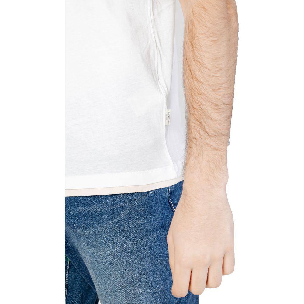 Hamaki-Ho White Cotton Polo Shirt Hamaki-Ho Dark Slate Blue