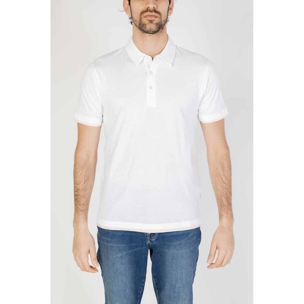 Hamaki-Ho White Cotton Polo Shirt Hamaki-Ho Light Gray