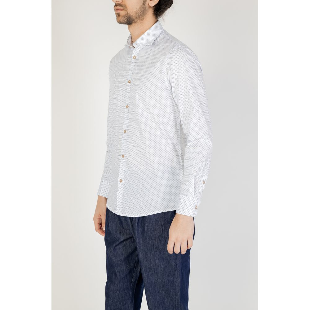 Hamaki-Ho White Cotton Shirt Hamaki-Ho Light Gray