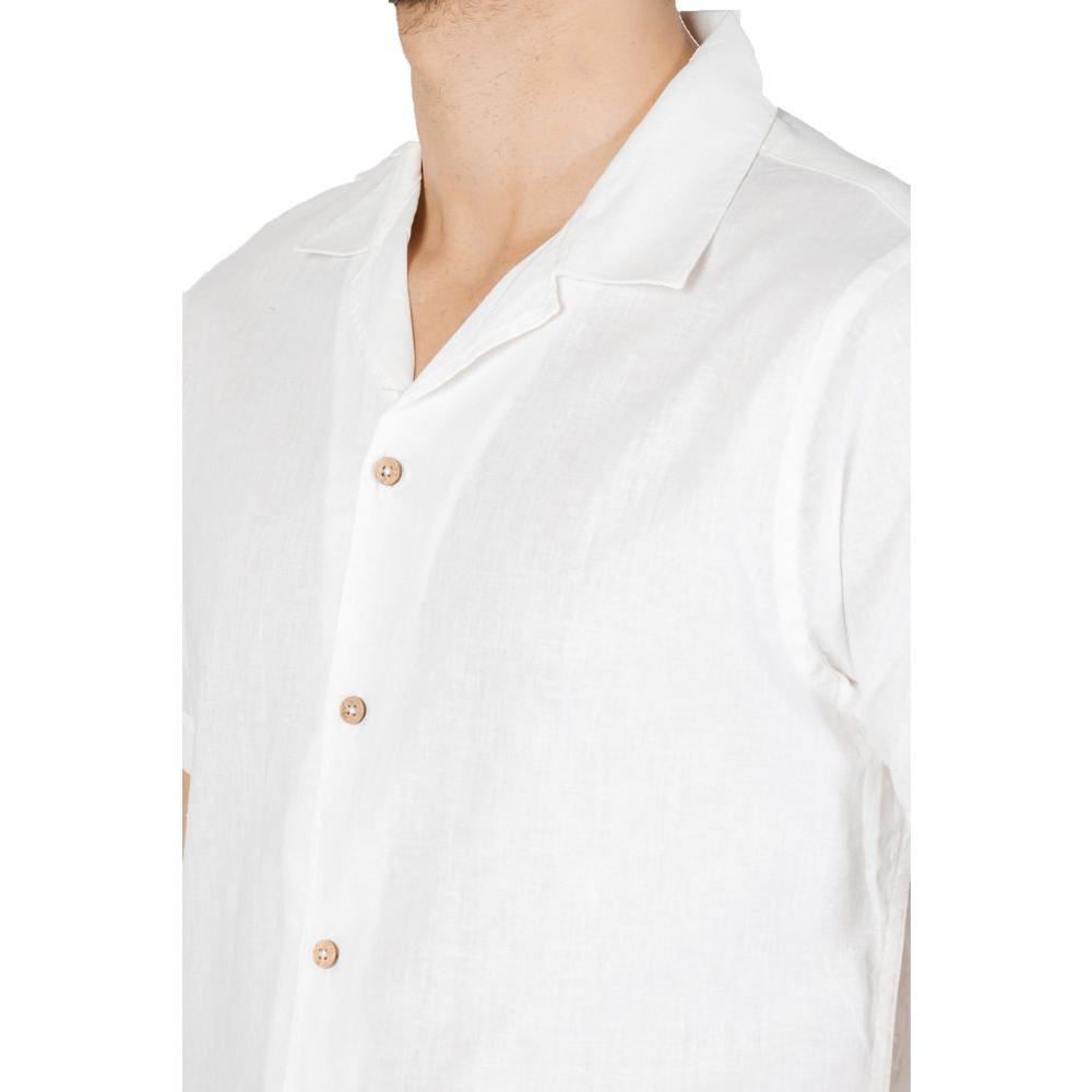 Hamaki-Ho White Linen Shirt Hamaki-Ho White Smoke