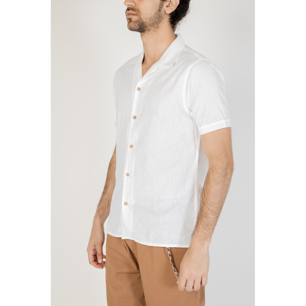 Hamaki-Ho White Linen Shirt Hamaki-Ho Light Gray