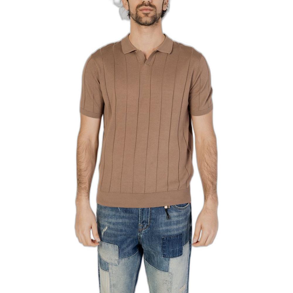 Hamaki-Ho Gray Cotton T-Shirt Hamaki-Ho Rosy Brown