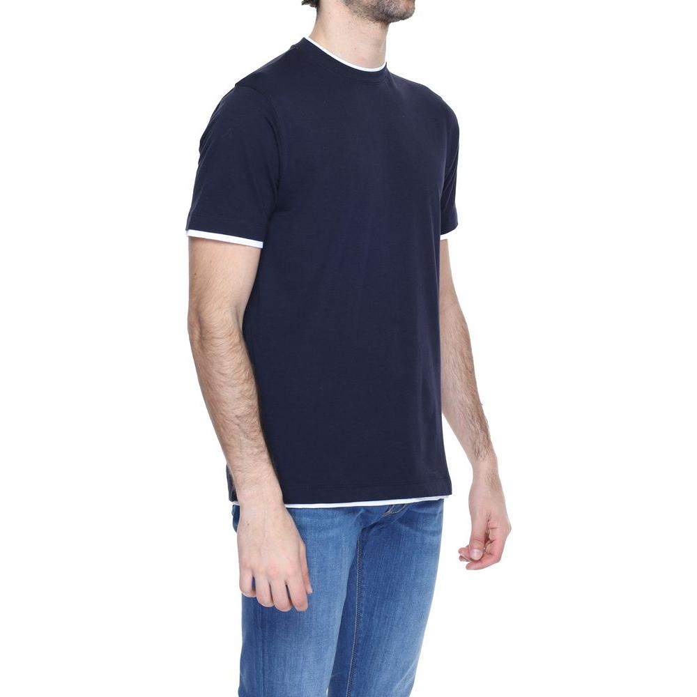 Hamaki-Ho Blue Cotton T-Shirt Hamaki-Ho Gray
