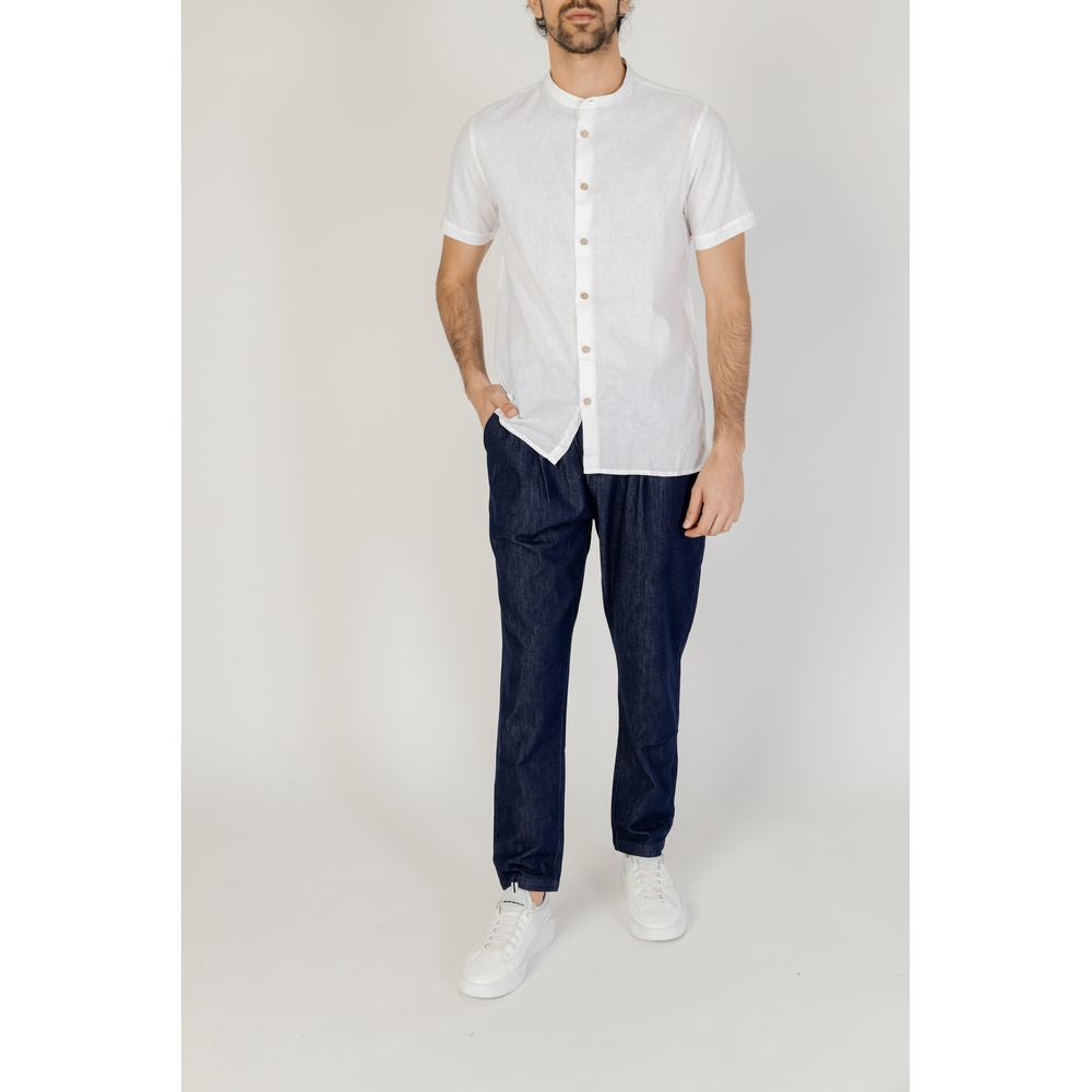 Hamaki-Ho White Linen Shirt Hamaki-Ho Light Gray
