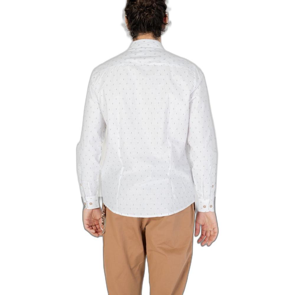 Hamaki-Ho White Cotton Shirt Hamaki-Ho Light Gray