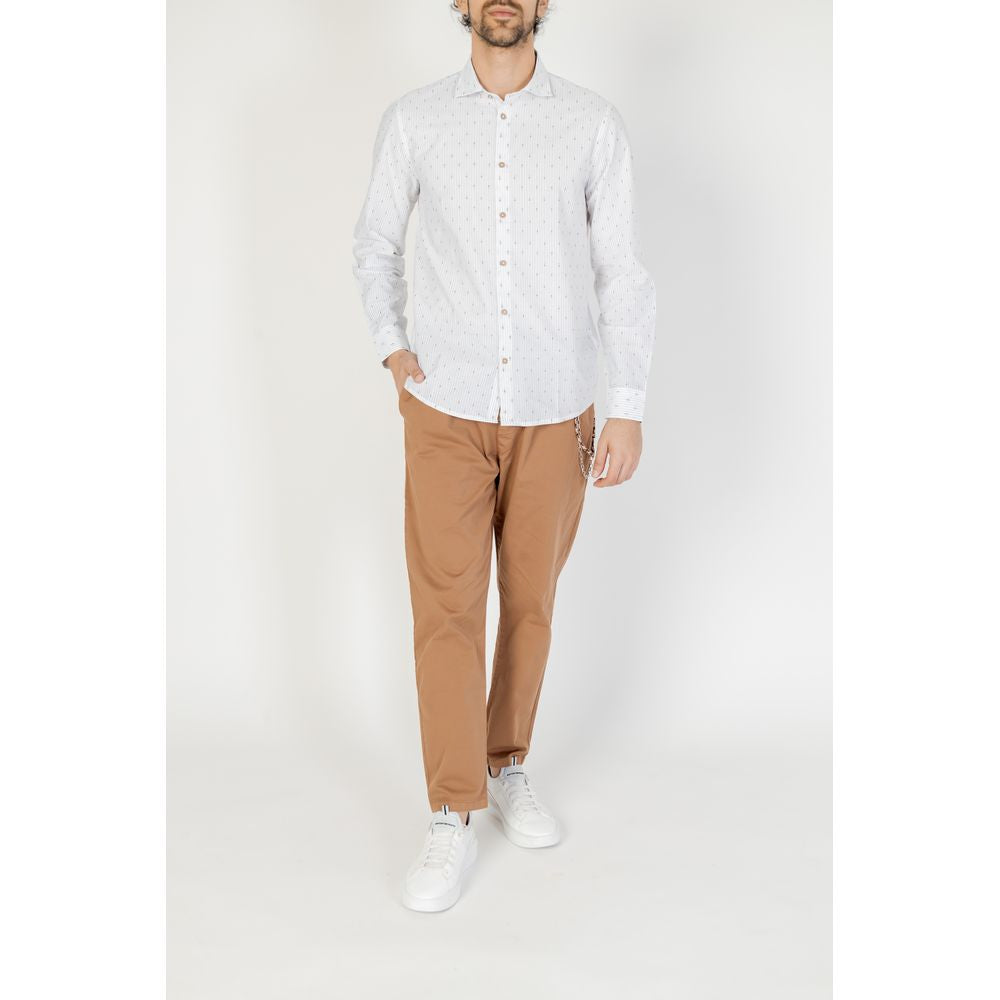 Hamaki-Ho White Cotton Shirt Hamaki-Ho Lavender
