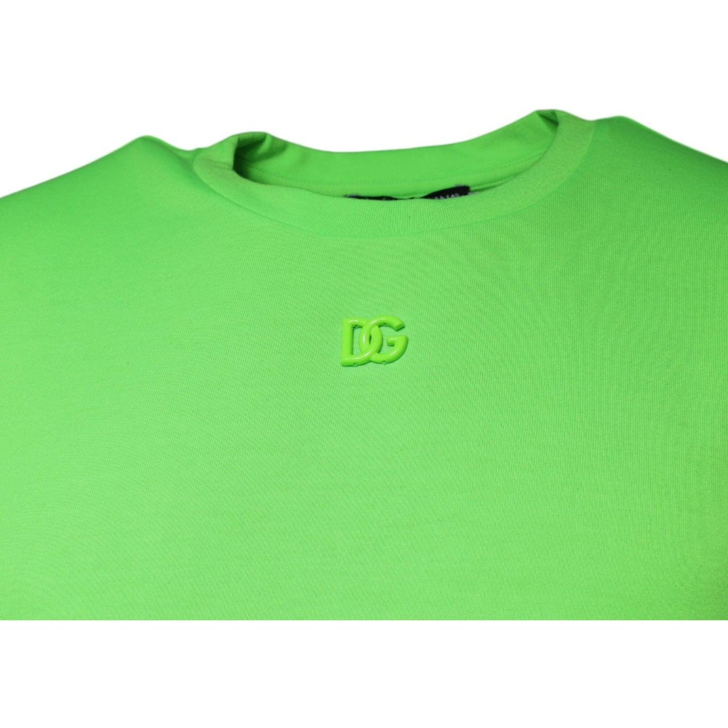 Dolce & Gabbana Green Logo Round Neck Short Sleeves T-shirt Dolce & Gabbana Light Green