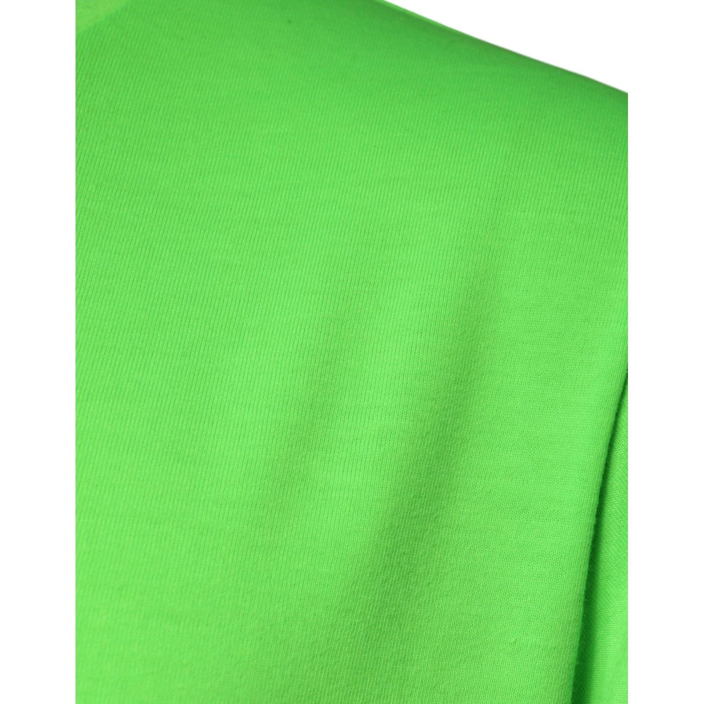 Dolce & Gabbana Green Logo Round Neck Short Sleeves T-shirt Dolce & Gabbana Yellow Green