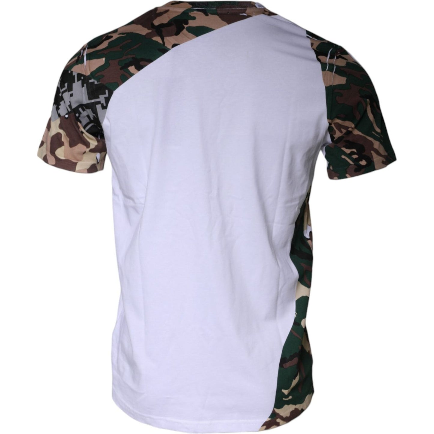 Dolce & Gabbana White Camouflage Stars Crew Neck T-shirt Dolce & Gabbana Thistle