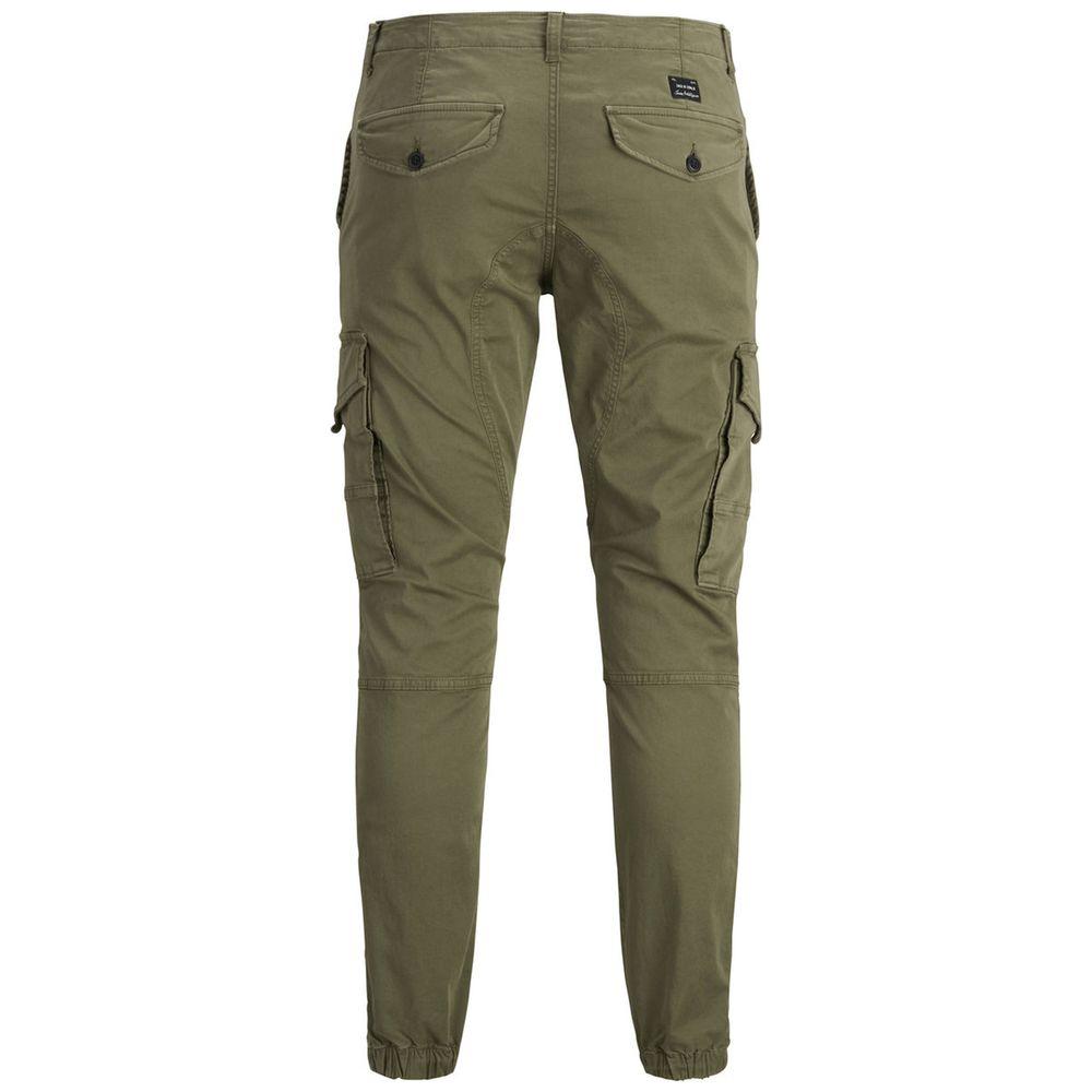 Jack Jones Green Cotton Jeans & Pant Jack Jones Dark Olive Green