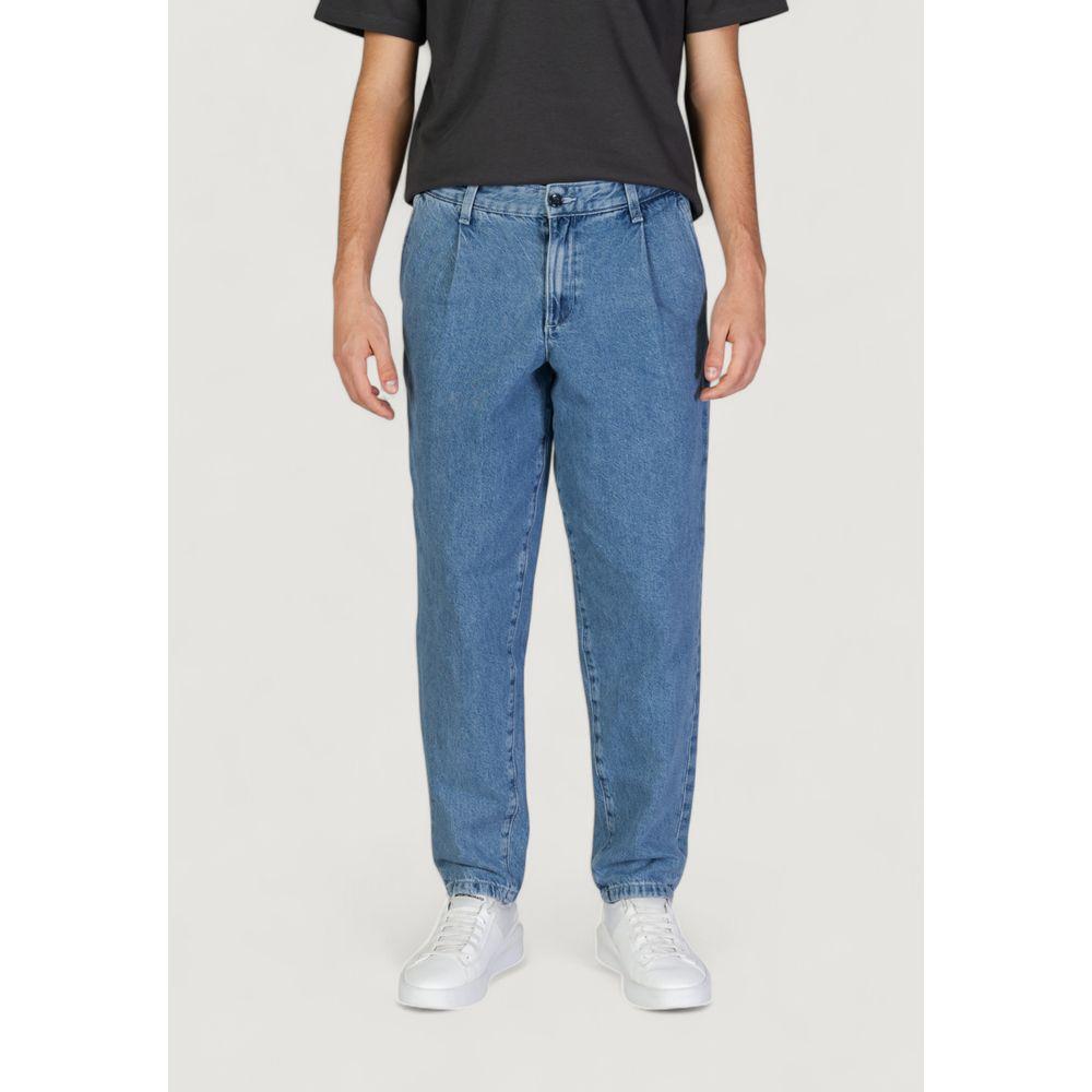 Jack Jones Blue Cotton Jeans & Pant Jack Jones Light Gray