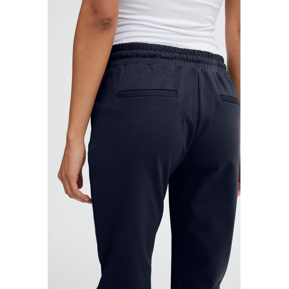 ICHI Blue Polyester Jeans & Pant ICHI Dark Slate Gray