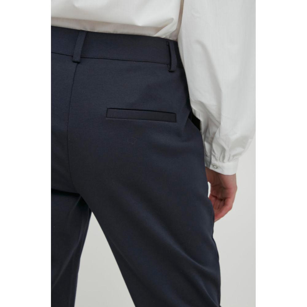 ICHI Blue Recycled Polyester Jeans & Pant ICHI Light Gray