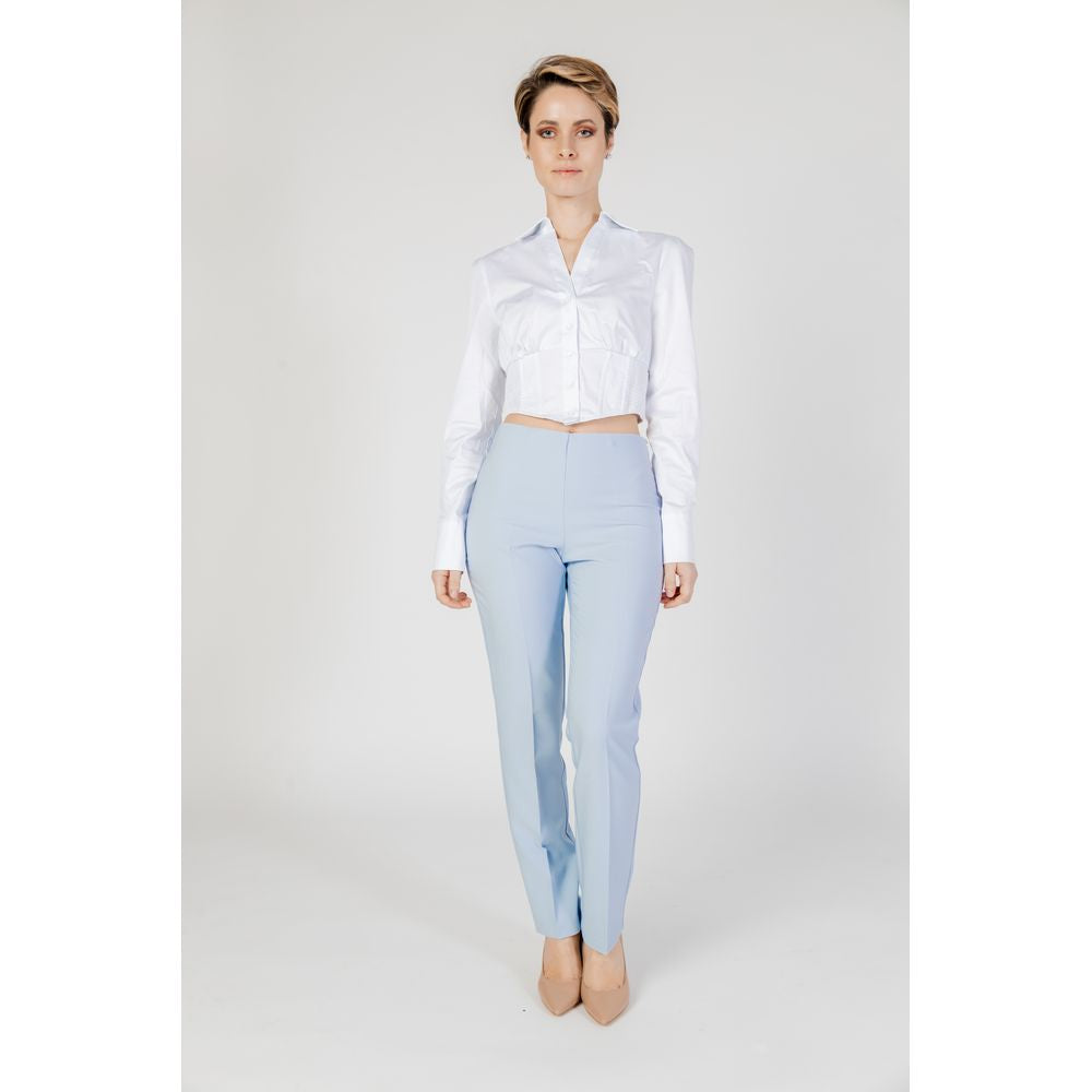 Sandro Ferrone Blue Polyester Jeans & Pant Sandro Ferrone Light Gray