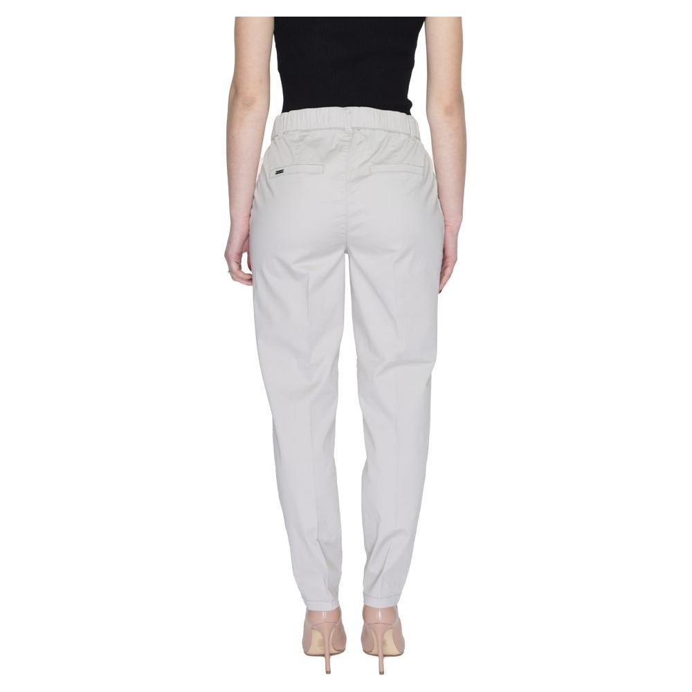 Street One Beige Cotton Jeans & Pant Street One Light Gray