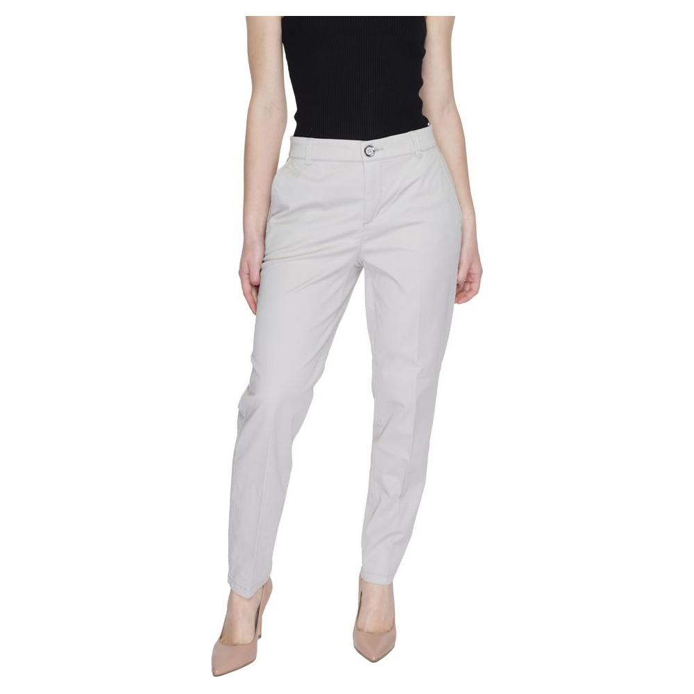 Street One Beige Cotton Jeans & Pant Street One Light Gray