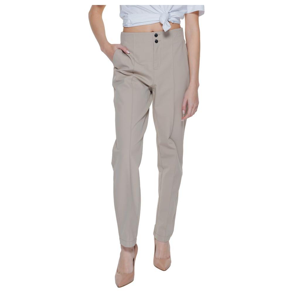 Street One Beige Polyamide Jeans & Pant Street One Dark Gray
