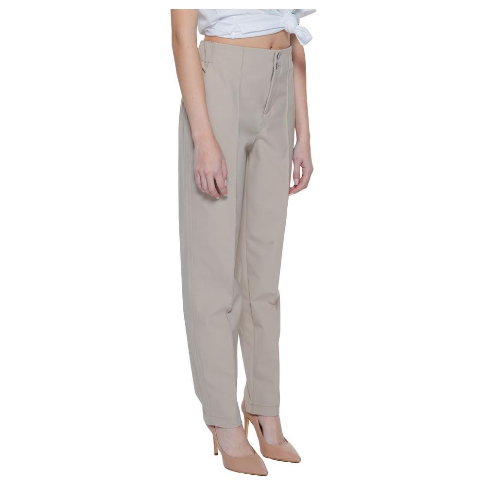 Street One Beige Polyamide Jeans & Pant Street One Dark Gray
