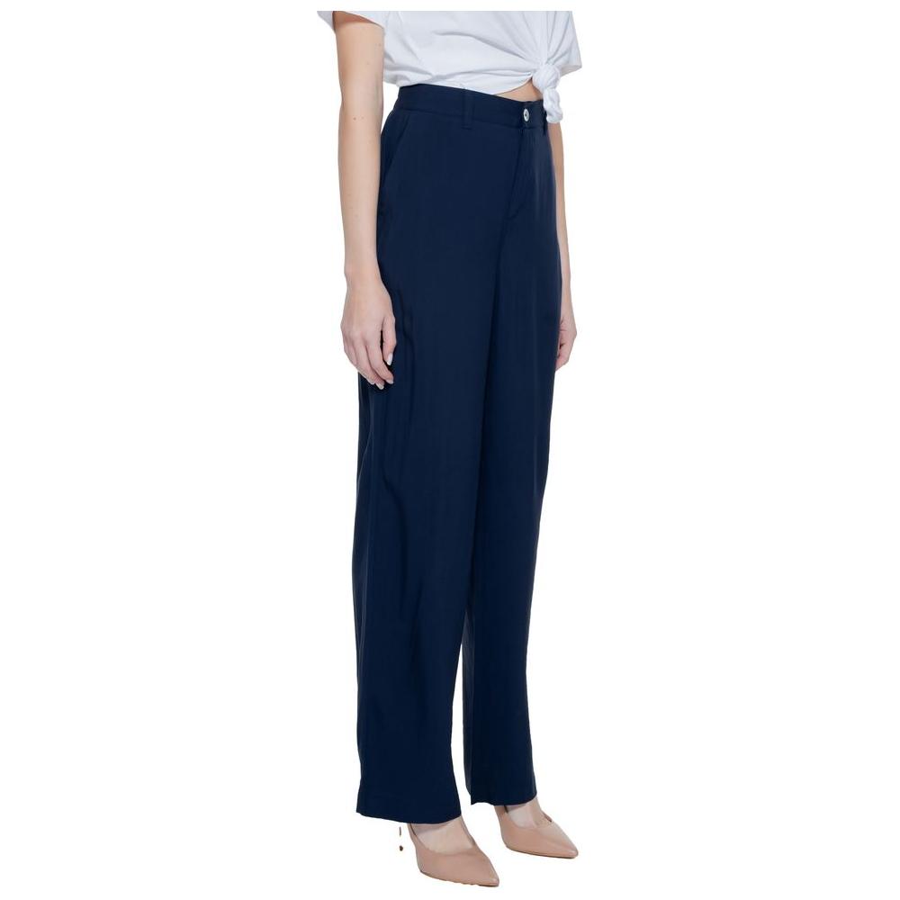 Street One Blue Viscose Jeans & Pant Street One Midnight Blue