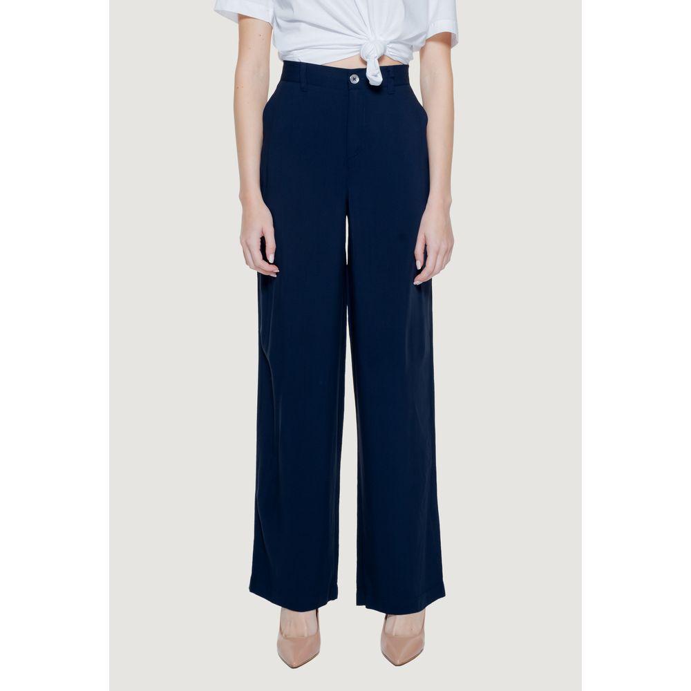 Street One Blue Viscose Jeans & Pant Street One Black