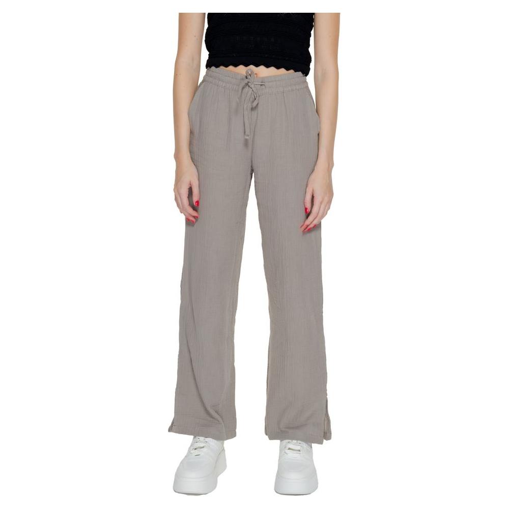 Jacqueline De Yong Beige Cotton Jeans & Pant Jacqueline De Yong Rosy Brown