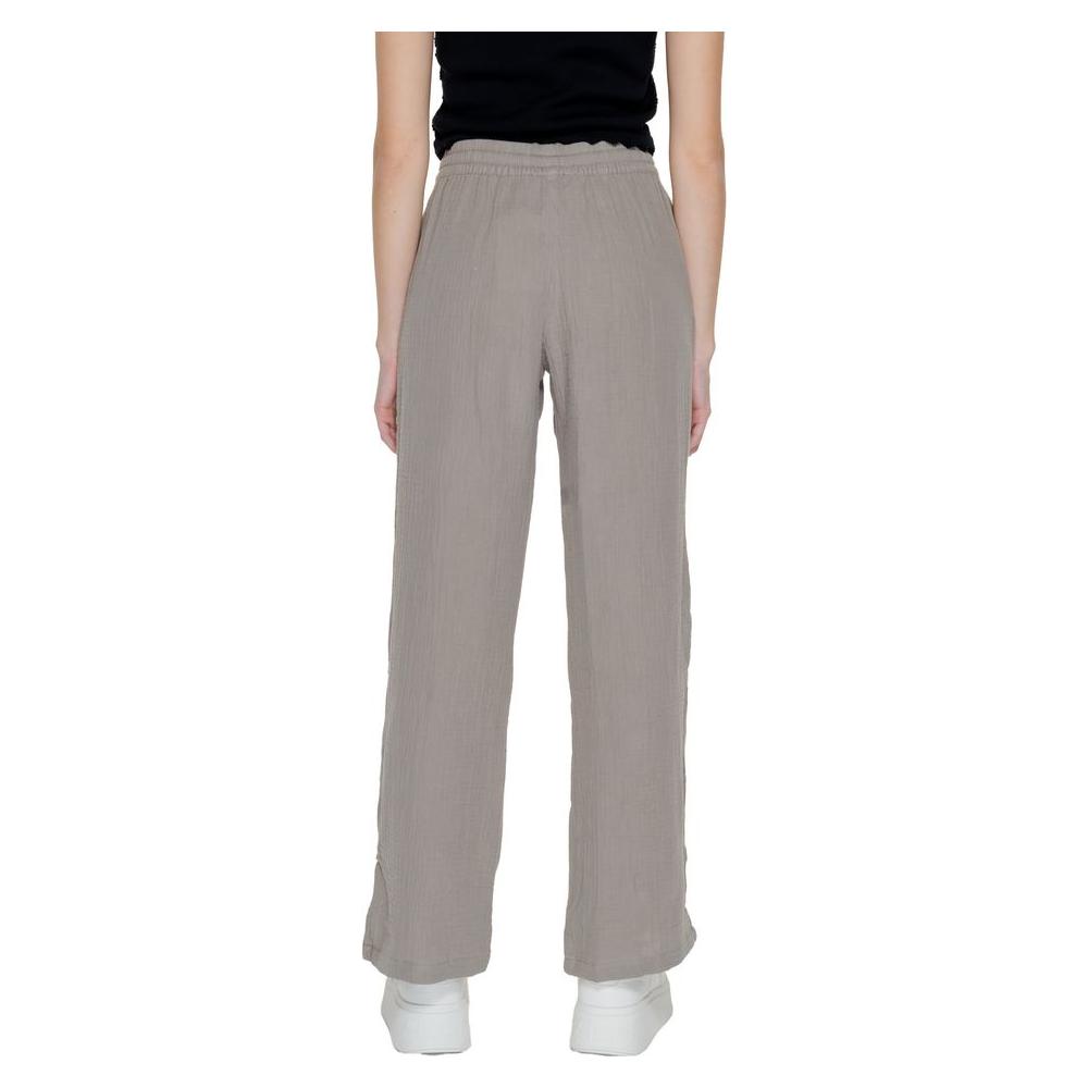 Jacqueline De Yong Beige Cotton Jeans & Pant Jacqueline De Yong Rosy Brown