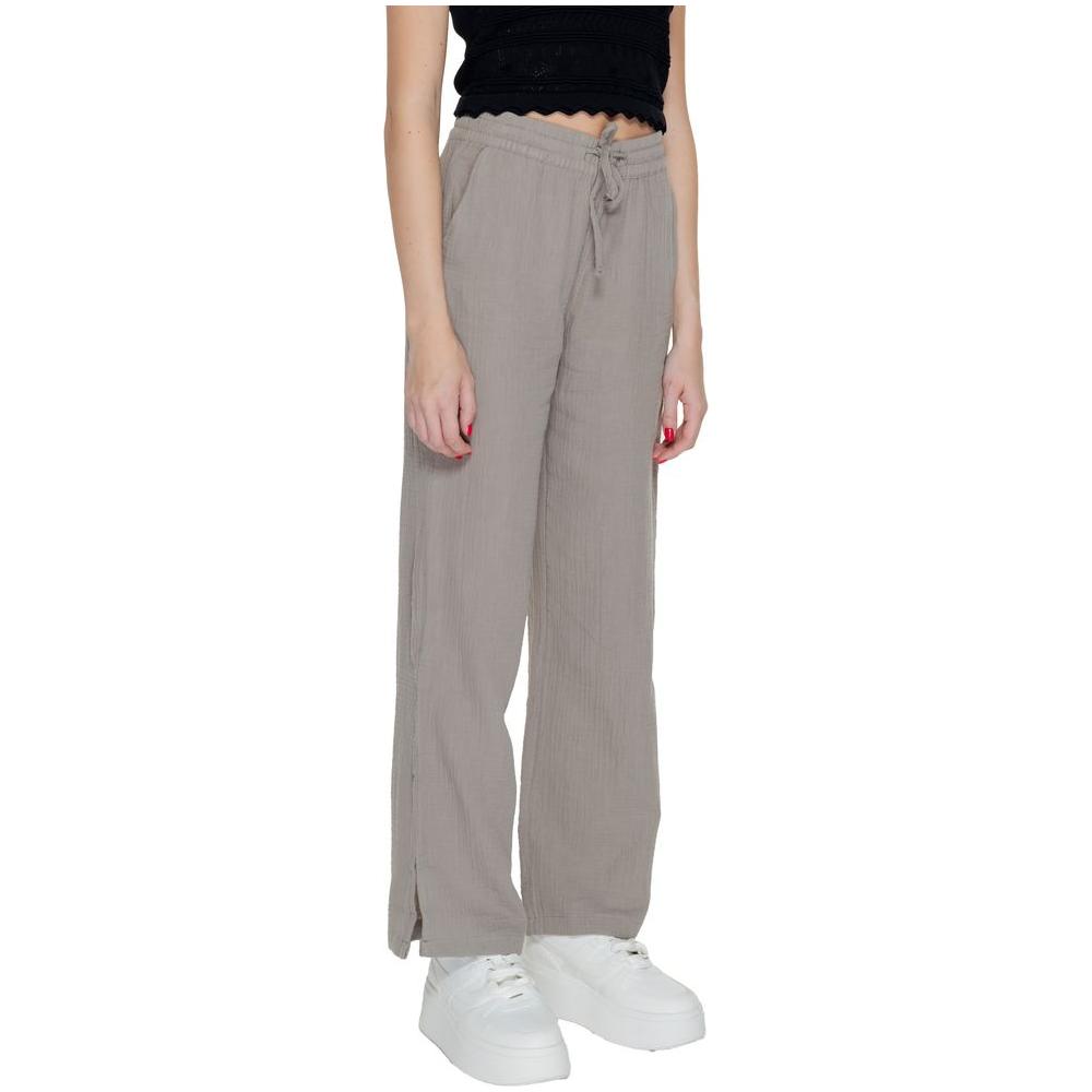 Jacqueline De Yong Beige Cotton Jeans & Pant Jacqueline De Yong Rosy Brown