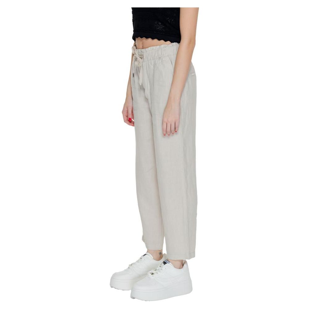 Street One Beige Linen Jeans & Pant Street One Gray