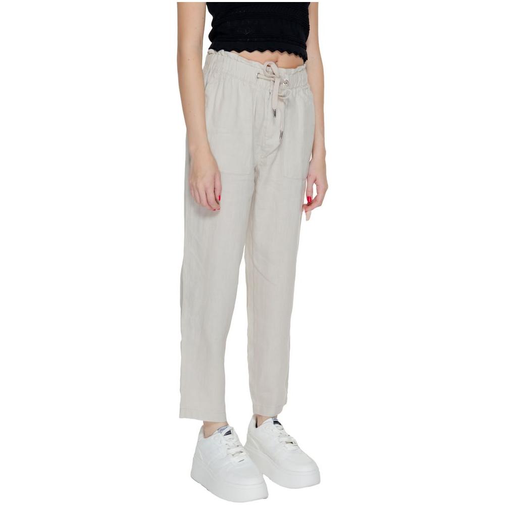 Street One Beige Linen Jeans & Pant Street One Gray