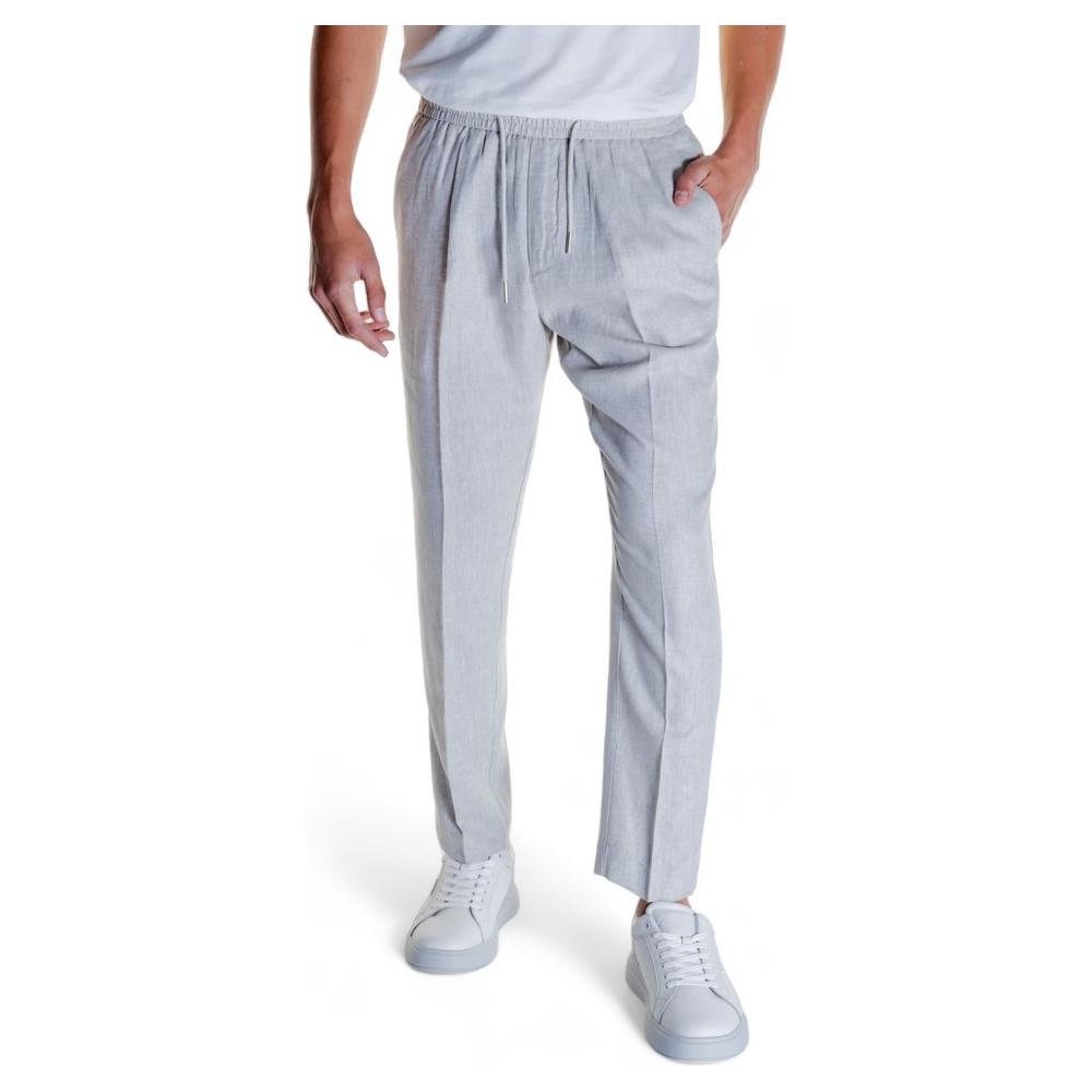Antony Morato Beige Linen Jeans & Pant Antony Morato Gray