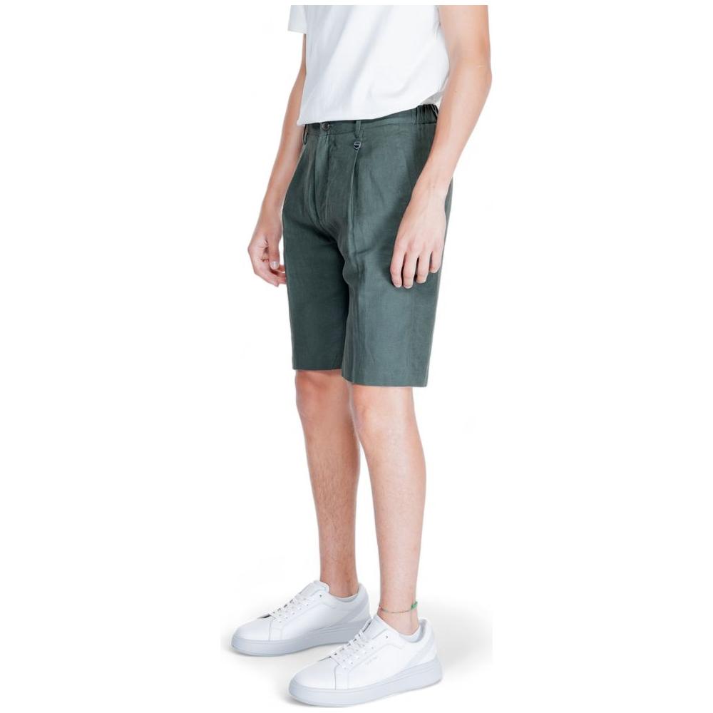 Antony Morato Green Linen Short Antony Morato Dark Slate Gray