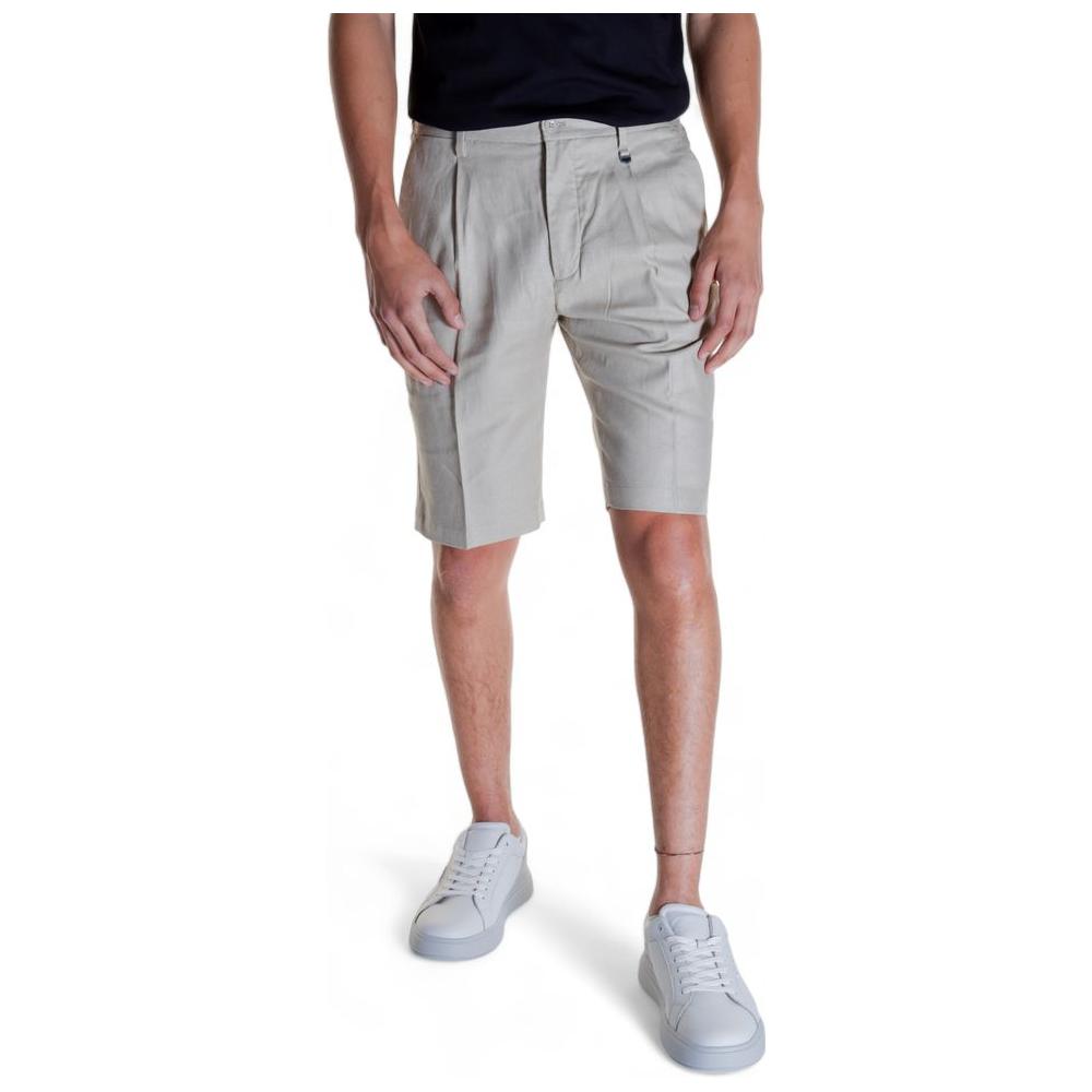 Antony Morato Beige Linen Short Antony Morato Dark Gray