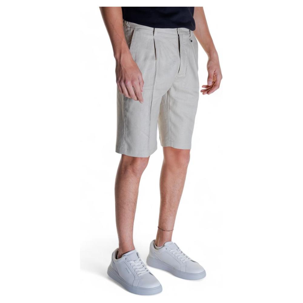 Antony Morato Beige Linen Short Antony Morato Gray