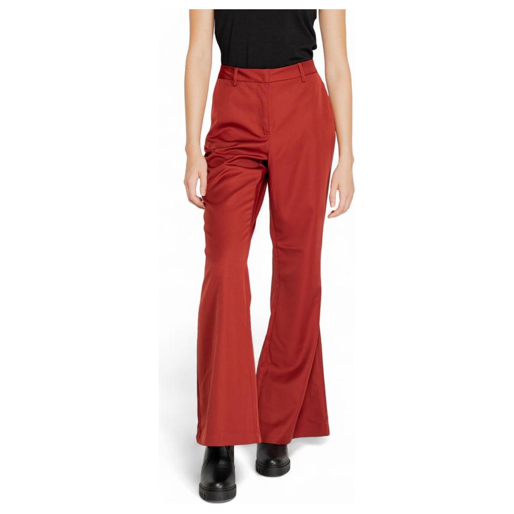 Vero Moda Red Polyester Jeans & Pant Vero Moda Brown