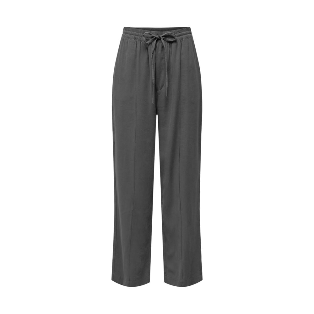 Jacqueline De Yong Gray Viscose Jeans & Pant Jacqueline De Yong Dark Slate Gray