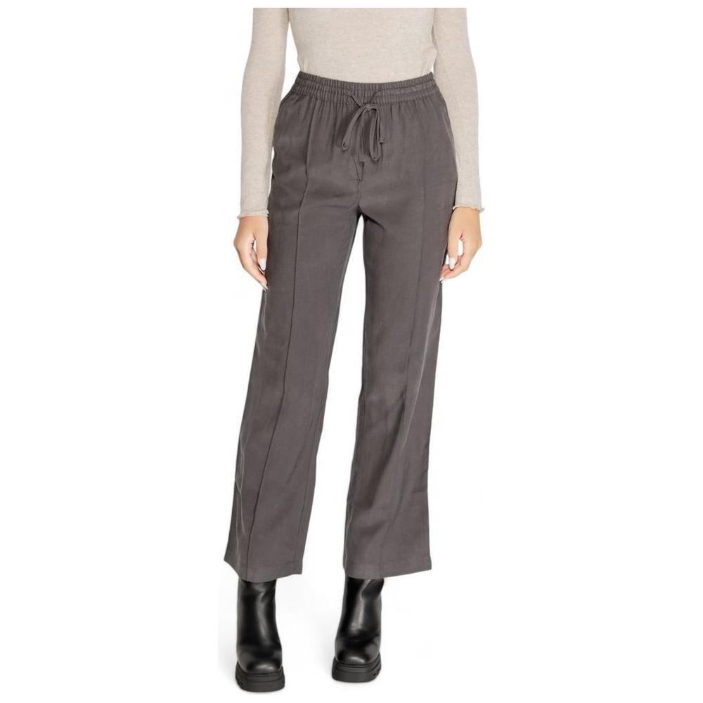 Jacqueline De Yong Gray Viscose Jeans & Pant Jacqueline De Yong Dim Gray