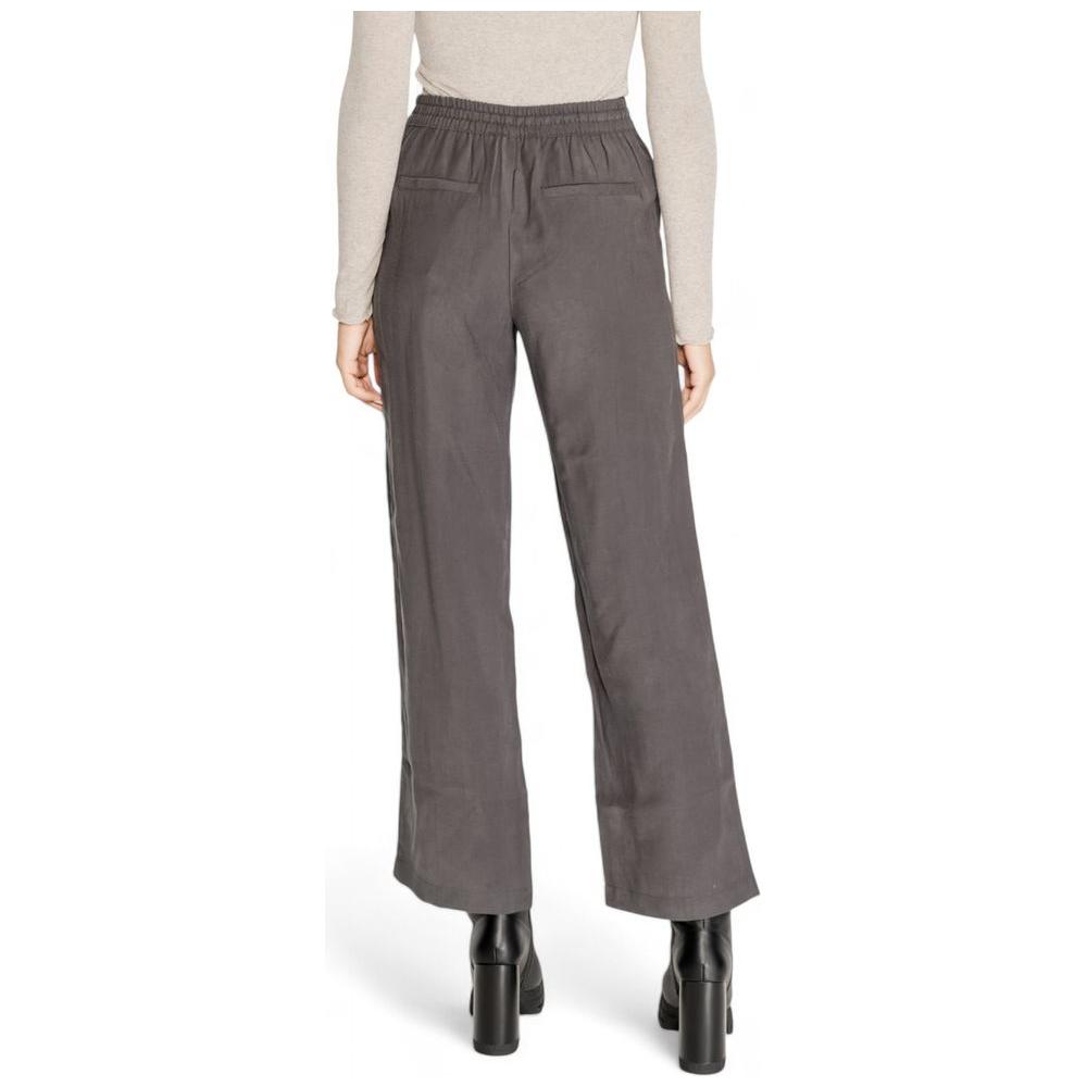 Jacqueline De Yong Gray Viscose Jeans & Pant Jacqueline De Yong Dim Gray
