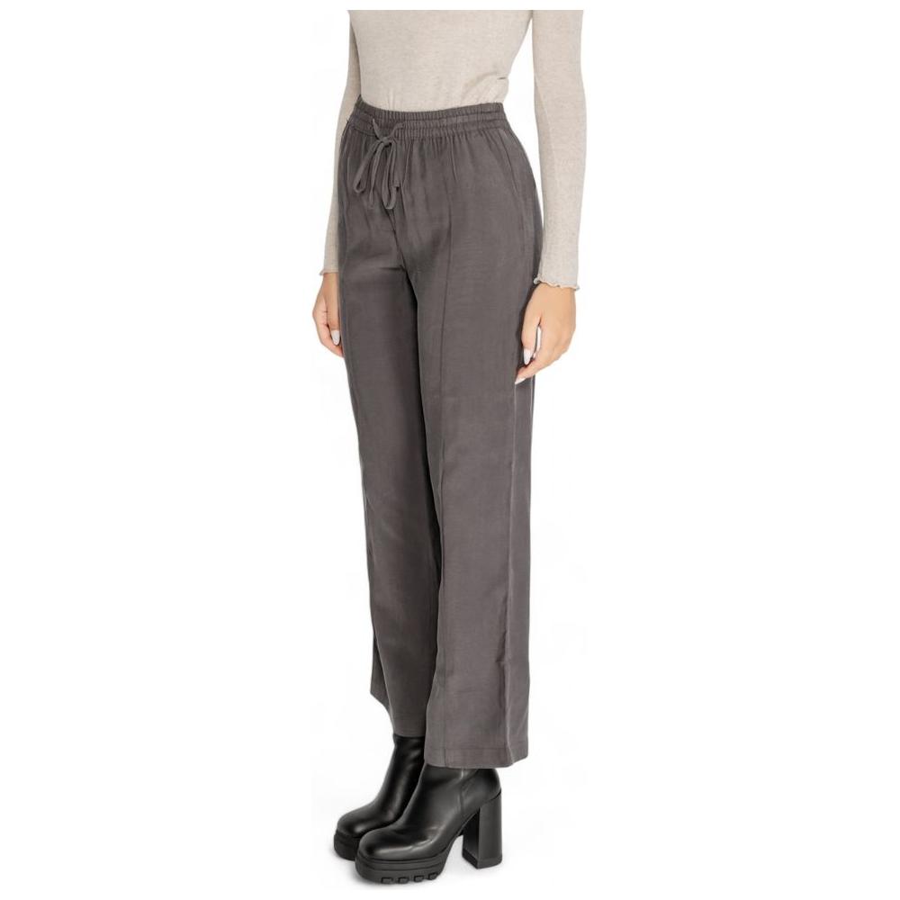 Jacqueline De Yong Gray Viscose Jeans & Pant Jacqueline De Yong Dim Gray