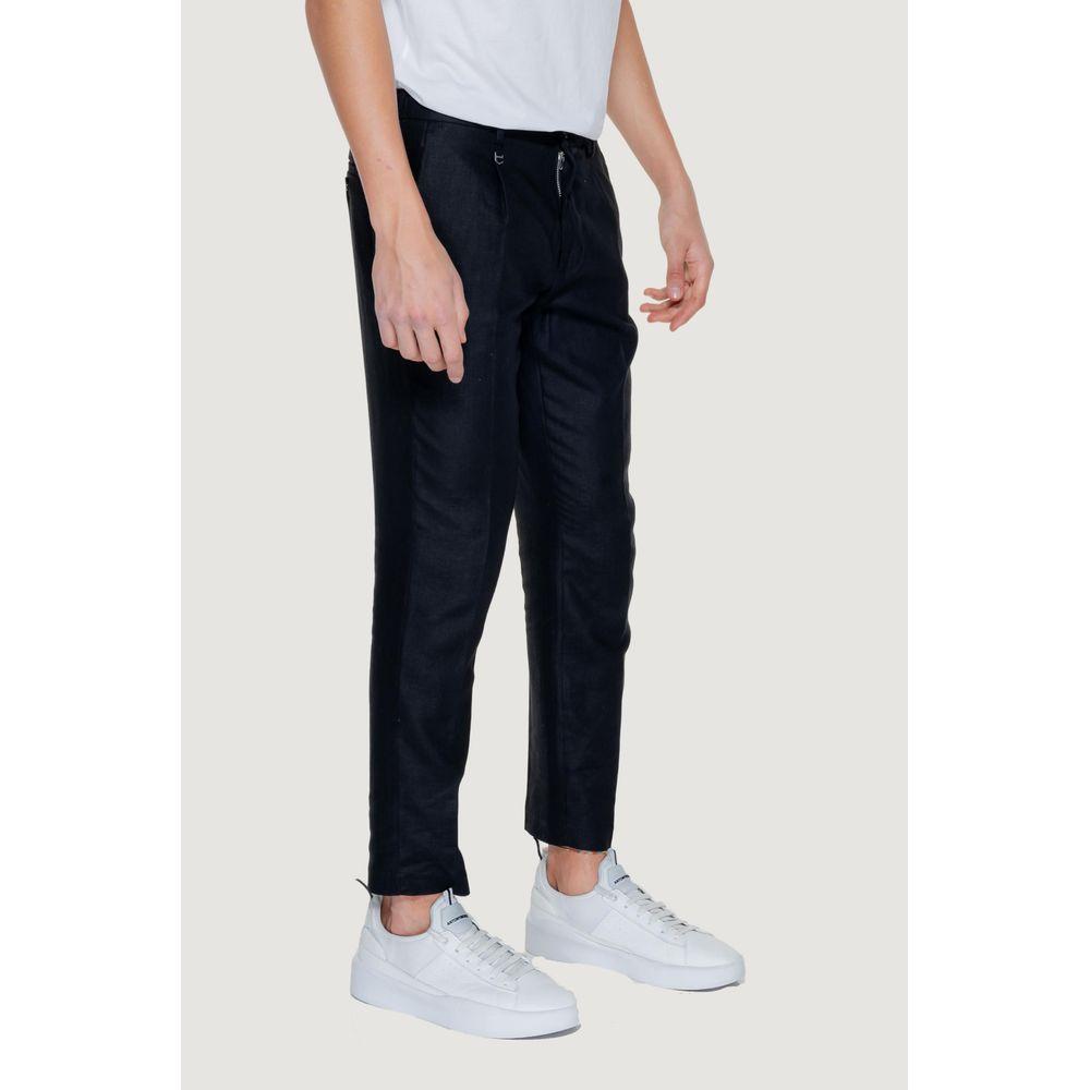 Antony Morato Black Linen Jeans & Pant Antony Morato Black