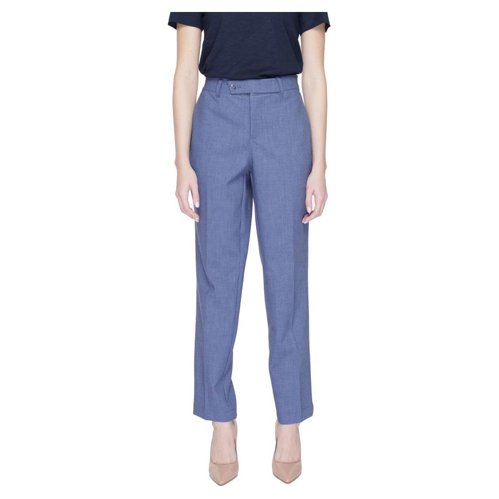 Street One Blue Polyester Jeans & Pant Street One Slate Gray