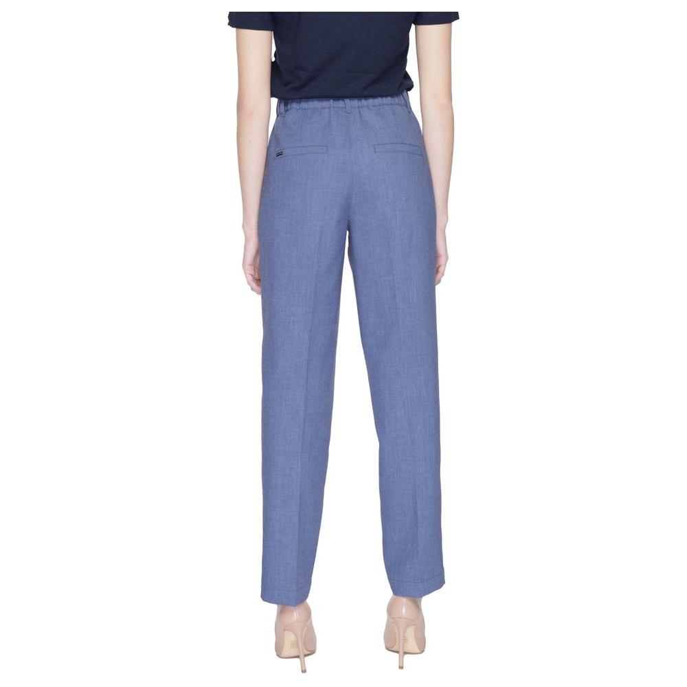 Street One Blue Polyester Jeans & Pant Street One Light Slate Gray